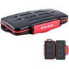 Kiorafoto 36 Slots Support de Carte SD pour 18 TF + 12 SD + 6 CF Support de Carte Mémoire Étui Portefeuille de Stockage MSD Micr