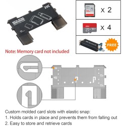 Étui de rangement compact et fin pour cartes SD MSD TF avec lecteur de carte mémoire USB 3.0, stockage pour 2 cartes SD SDHC SDX