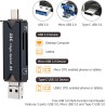 Étui de rangement compact et fin pour cartes SD MSD TF avec lecteur de carte mémoire USB 3.0, stockage pour 2 cartes SD SDHC SDX