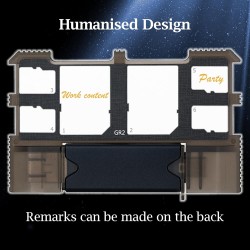 Étui de rangement compact et fin pour cartes SD MSD TF avec lecteur de carte mémoire USB 3.0, stockage pour 2 cartes SD SDHC SDX