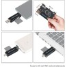 Étui de rangement compact et fin pour cartes SD MSD TF avec lecteur de carte mémoire USB 3.0, stockage pour 2 cartes SD SDHC SDX