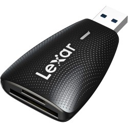 Lexar Multi-Cartes 2 in 1 USB 3.1 Lecteur, Jusqu'à 312 Mo/s pour Carte SD UHS-I UHS-II et Carte Micro SD, Adaptateur Compatible 