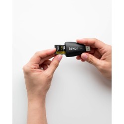 Lexar Multi-Cartes 2 in 1 USB 3.1 Lecteur, Jusqu'à 312 Mo/s pour Carte SD UHS-I UHS-II et Carte Micro SD, Adaptateur Compatible 