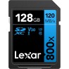 Lexar High-Performance 800x Carte SD 128Go, Carte Memoire SDXC UHS-I, Jusqu'à 120 Mo/s en Lecture, 45 Mo/s en écriture (LSD08001