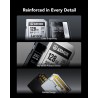 Lexar armor argent pro carte sd 128 go, carte mémoire sd uhs-ii, acier inoxydable, c10, u3, v60, vidéo uhd 6k, jusqu'à 280 mo/s 