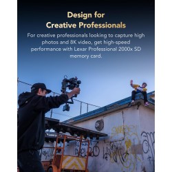 Lexar Professional 2000x Carte SD 512 Go, Carte mémoire SDXC UHS-II sans Lecteur, Jusqu'à 300 Mo/s en Lecture, pour DSLR, caméra