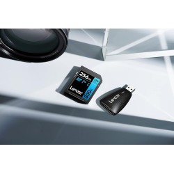 Lexar High-Performance 800x Carte SD 256 Go, Carte Memoire SDXC UHS-I, Jusqu'à 120 Mo/s en lecture, 45 Mo/s en écriture (LSD0800