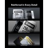 Lexar armor argent pro carte sd 256 go, carte mémoire sd uhs-ii, acier inoxydable, c10, u3, v60, vidéo uhd 6k, jusqu'à 280 mo/s 