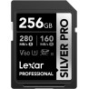 Lexar argent pro carte sd 256go, carte mémoire sd uhs-ii, v60, u3, c10, jusqu'à 280mo/s en lecture, 160mo/s en écriture, carte s