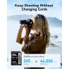 Lexar argent pro carte sd 256go, carte mémoire sd uhs-ii, v60, u3, c10, jusqu'à 280mo/s en lecture, 160mo/s en écriture, carte s