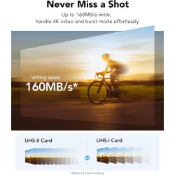 Lexar argent pro carte sd 512go, carte mémoire sd uhs-ii, v60, u3, c10, jusqu'à 280mo/s en lecture, 160mo/s en écriture, carte s