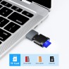 Lecteur de Carte TF, Lecteur de Carte Micro SD, Adaptateur de Lecteur de Carte Mémoire TF Type C avec Adaptateur USB C vers USB 