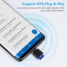 Lecteur de Carte TF, Lecteur de Carte Micro SD, Adaptateur de Lecteur de Carte Mémoire TF Type C avec Adaptateur USB C vers USB 