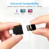 Lecteur de Carte TF, Lecteur de Carte Micro SD, Adaptateur de Lecteur de Carte Mémoire TF Type C avec Adaptateur USB C vers USB 