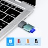 Lecteur de Carte TF, Lecteur de Carte Micro SD, Adaptateur de Lecteur de Carte Mémoire TF Type C avec Adaptateur USB C vers USB 