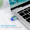 Lecteur de Carte TF, Lecteur de Carte Micro SD, Adaptateur de Lecteur de Carte Mémoire TF Type C avec Adaptateur USB C vers USB 