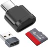Lecteur de Carte TF, Lecteur de Carte Micro SD, Adaptateur de Lecteur de Carte Mémoire TF Type C avec Adaptateur USB C vers USB 