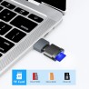 Lecteur de Carte TF, Lecteur de Carte Micro SD, Adaptateur de Lecteur de Carte Mémoire TF Type C avec Adaptateur USB C vers USB 