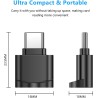Lecteur de Carte TF, Lecteur de Carte Micro SD, Adaptateur de Lecteur de Carte Mémoire TF Type C avec Adaptateur USB C vers USB 