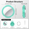 Air traceur tag lot de 6, localisateurs d’objets bleutooth fonctionne avec apple localiser (ios uniquement), air localisateurs t