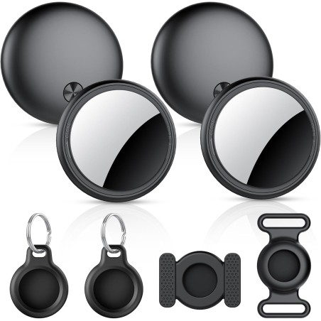 Smart Air Traceur Tag Lot de 4, Compatible avec Apple Localiser (iOS Uniquement), Air Localisateurs Tags pour Valises Portefeuil