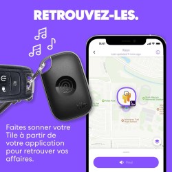 Tile by life360 pro (2024) - tracker bleutooth puissant, détecteur de clés et localisateur d'objets pour clés, sacs & autres. co
