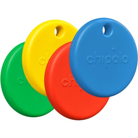 Chipolo pop tracker tag - colorful, compatible, loud bleutooth tracker with call your phone & out of range alert, works with app