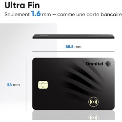 Carte tracker gps ultra-fine compatible avec apple find my (ios uniquement) | format carte bancaire 1,6 mm | étanche ip68 | loca