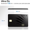 Carte tracker gps ultra-fine compatible avec apple find my (ios uniquement) | format carte bancaire 1,6 mm | étanche ip68 | loca