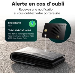 Carte tracker gps ultra-fine compatible avec apple find my (ios uniquement) | format carte bancaire 1,6 mm | étanche ip68 | loca