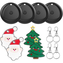 [Air Tag édition limitée de Noël] Traceur avec étui, Localisateurs d'objets Compatible avec Apple Localiser (iOS Uniquement), Ét