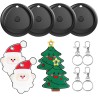 [Air Tag édition limitée de Noël] Traceur avec étui, Localisateurs d'objets Compatible avec Apple Localiser (iOS Uniquement), Ét