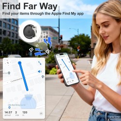 [Air Tag édition limitée de Noël] Traceur avec étui, Localisateurs d'objets Compatible avec Apple Localiser (iOS Uniquement), Ét