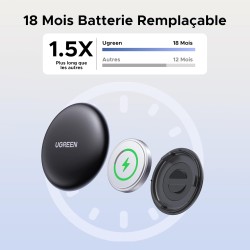 Ugreen finetrack mini smart finder tag traceur bleutooth ios uniquement 18 mois batterie localisateur objets compatible avec fin