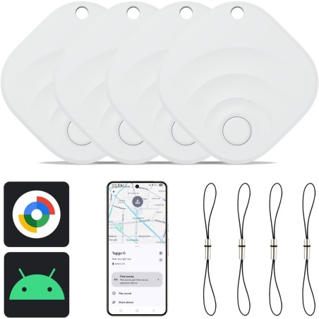 Reyke Android Tracker, Air Smart Tag Compatible avec Google Find My (Android Seulement), Traceur pour clés, Bagages, Valise, Por