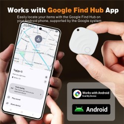 Reyke Android Tracker, Air Smart Tag Compatible avec Google Find My (Android Seulement), Traceur pour clés, Bagages, Valise, Por
