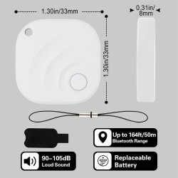 Reyke Android Tracker, Air Smart Tag Compatible avec Google Find My (Android Seulement), Traceur pour clés, Bagages, Valise, Por