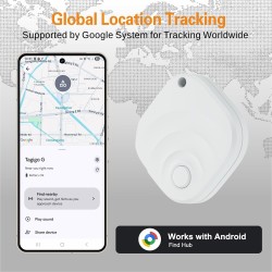 Reyke Android Tracker, Air Smart Tag Compatible avec Google Find My (Android Seulement), Traceur pour clés, Bagages, Valise, Por