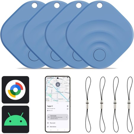 Reyke Android Tracker, Air Smart Tag Compatible avec Google Find My (Android Seulement), Traceur pour clés, Bagages, Valise, Por
