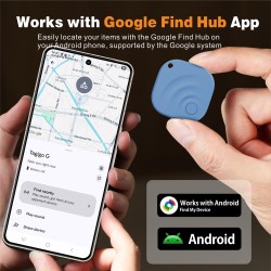 Reyke Android Tracker, Air Smart Tag Compatible avec Google Find My (Android Seulement), Traceur pour clés, Bagages, Valise, Por