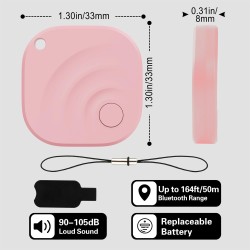 Reyke Android Tracker, Air Smart Tag Compatible avec Google Find My (Android Seulement), Traceur pour clés, Bagages, Valise, Por