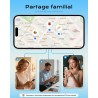 Air Smart Tag Finder Traceur, Compatible Apple « Find My » (iOS Uniquement), pour Valises/Sacs/Clés/Vélos/Cartables, Pile Amovib