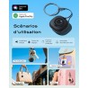 Air Smart Tag Finder Traceur, Compatible Apple « Find My » (iOS Uniquement), pour Valises/Sacs/Clés/Vélos/Cartables, Pile Amovib