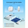 Air Smart Tag Finder Traceur, Compatible Apple « Find My » (iOS Uniquement), pour Valises/Sacs/Clés/Vélos/Cartables, Pile Amovib