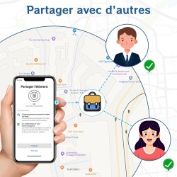 Traceur Tag Lot de 2, Localisateurs d'objets Compatible avec Apple Find My (iOS Uniquement), Batterie Remplaçable, Localisateur 