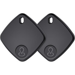 Traceur Tag Lot de 4, Localisateurs d'objets Compatible avec Apple Find My (iOS Uniquement), Batterie Remplaçable, Localisateur 
