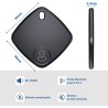 Traceur Tag Lot de 4, Localisateurs d'objets Compatible avec Apple Find My (iOS Uniquement), Batterie Remplaçable, Localisateur 