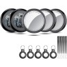 Air Tracker Tags 5 Pack Noir, Tracker de Valise Compatible avec Apple Où est ? Application (iOS Uniquement), localisateur de clé