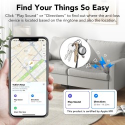 Air Tracker Tags 5 Pack Noir, Tracker de Valise Compatible avec Apple Où est ? Application (iOS Uniquement), localisateur de clé