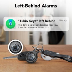 Air Tracker Tags 5 Pack Noir, Tracker de Valise Compatible avec Apple Où est ? Application (iOS Uniquement), localisateur de clé